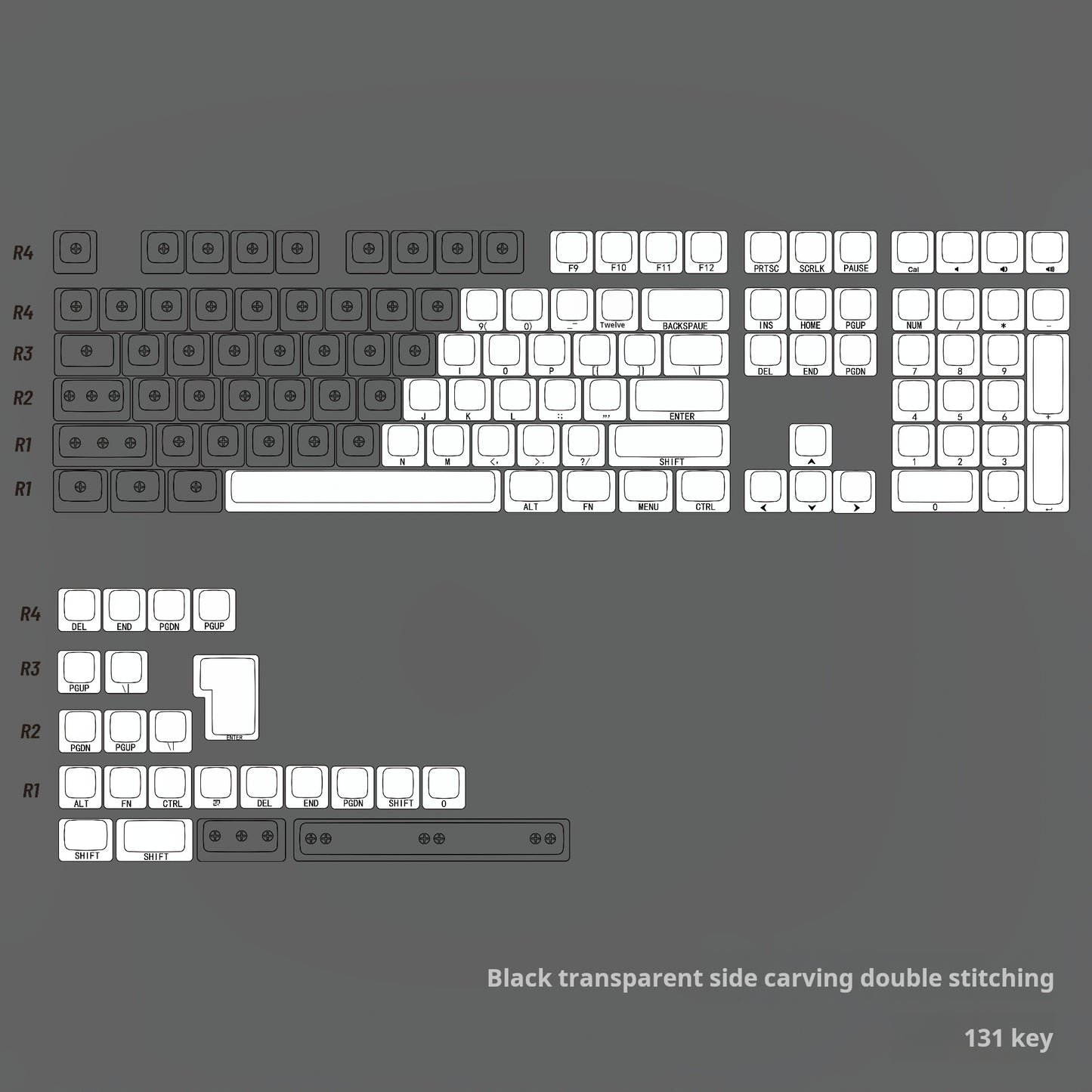 Transparent Double-Shot Keycaps