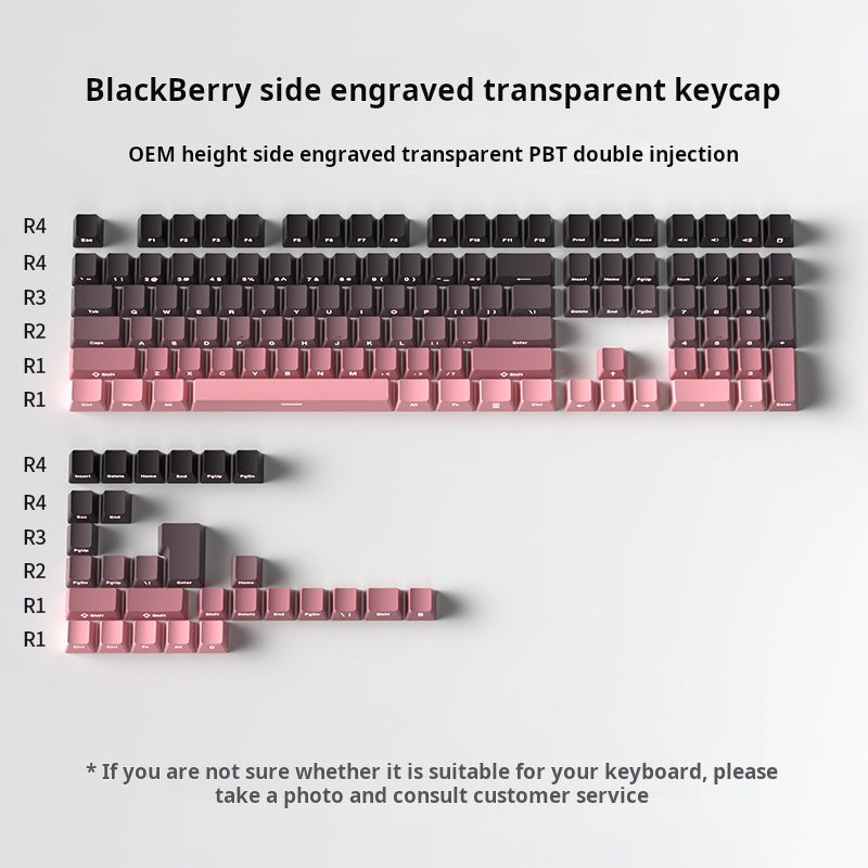 Dual-Color Gradient Side-Engraved Keycaps
