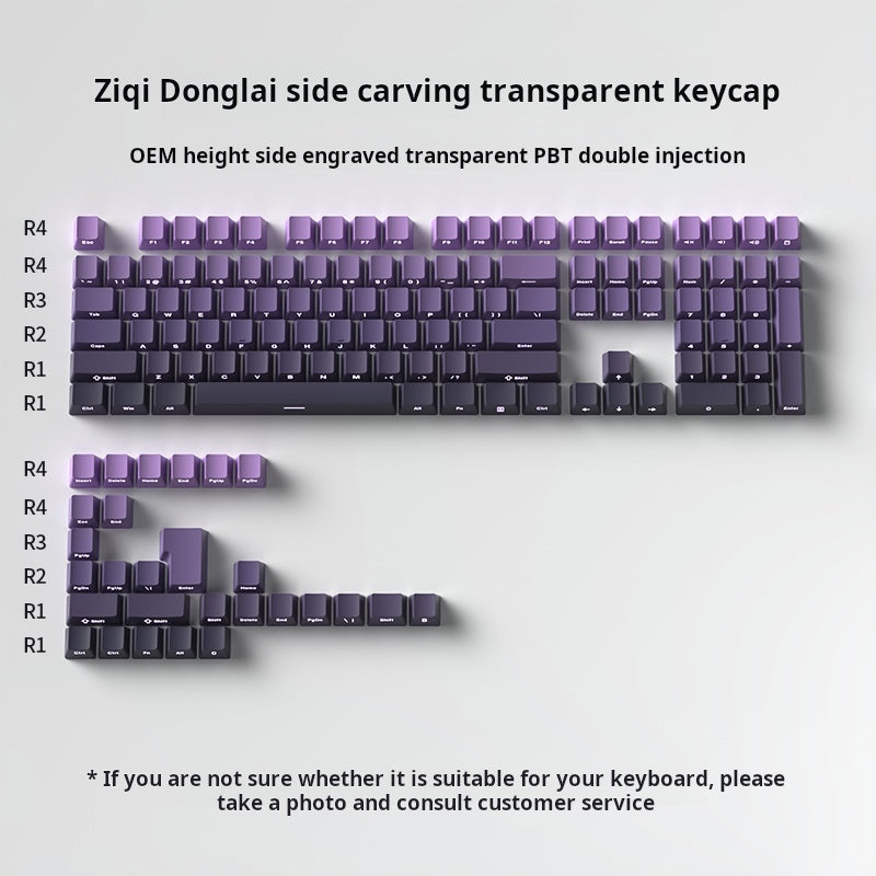 Dual-Color Gradient Side-Engraved Keycaps